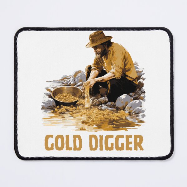 Item preview, Gold Digger Prospector Panning for Gold Funny Playful Twist designed and sold by nerdchild.