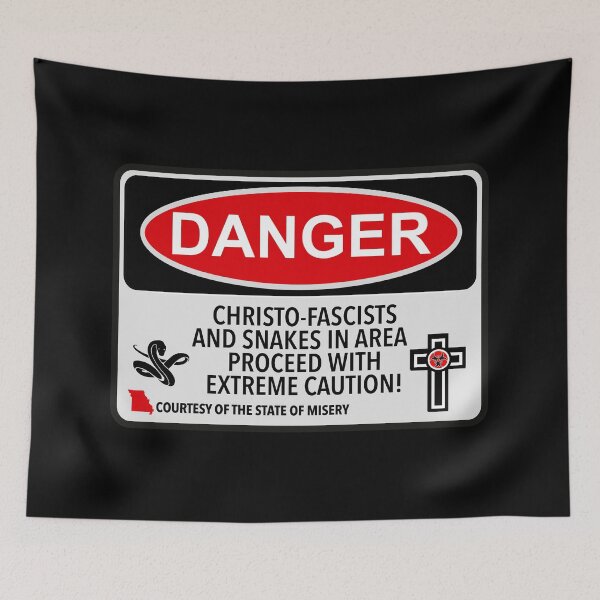 Item preview, Missouri Christo-Fascist Danger Sign designed and sold by Thelittlelord.