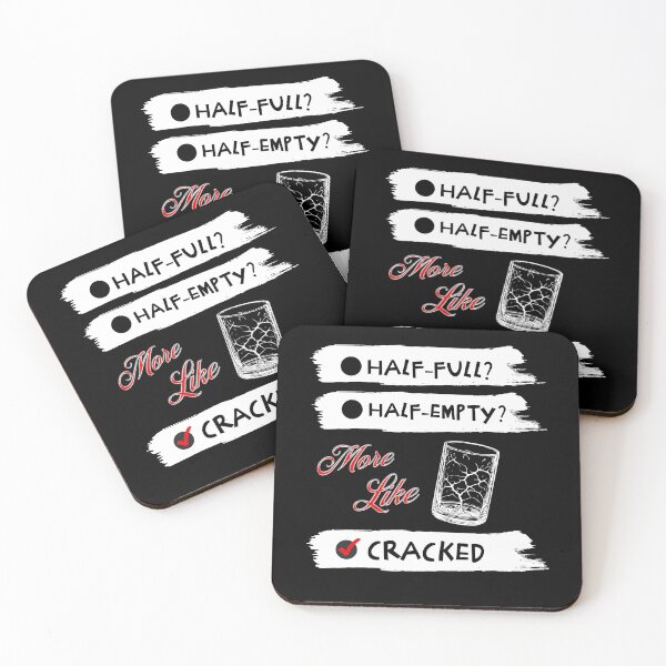 Item preview, Half-full? Half-empty? More like Cracked. designed and sold by 5PointsDigital.