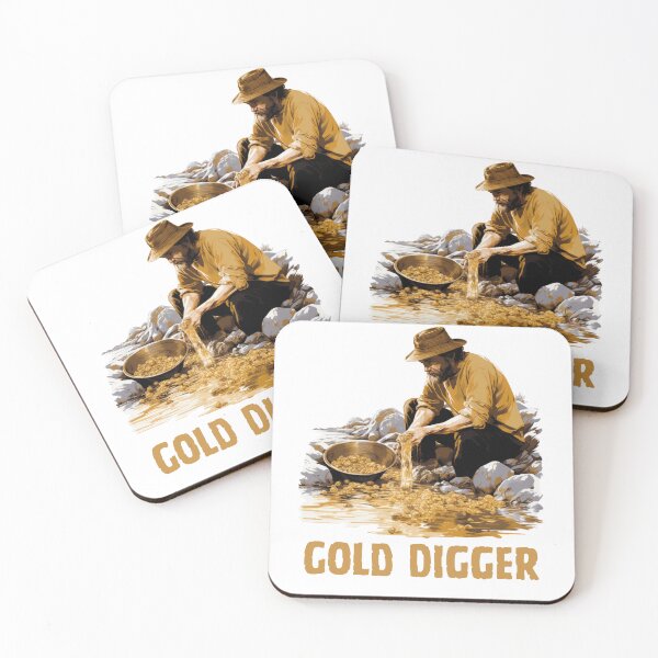 Item preview, Gold Digger Prospector Panning for Gold Funny Playful Twist designed and sold by nerdchild.