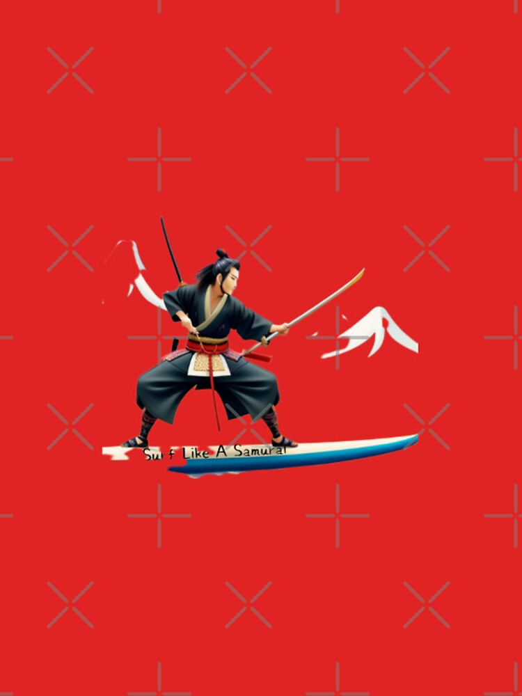 Thumbnail 4 of 4, iPhone Case, Surfing Samurai Sticker designed and sold by Gayle1024.