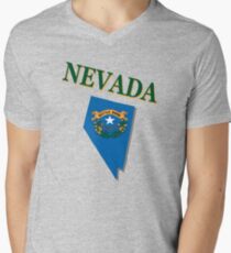 Nevada state flag Men's V-Neck T-Shirt
