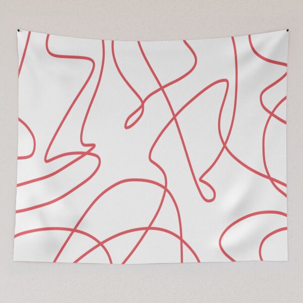 Item preview, Contemporary Line Art: Red and White designed and sold by DanielleGensler.