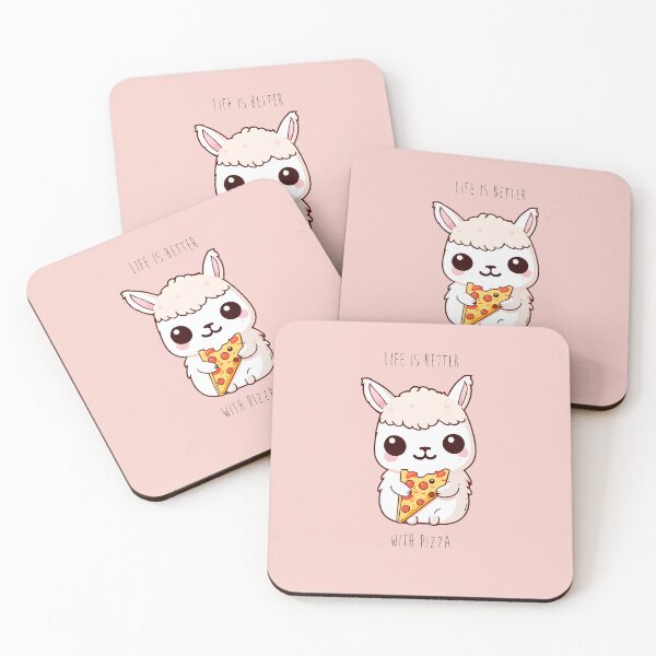 Item preview, Life is Better with Pizza - Cute Llama Funny designed and sold by llamahuaska.