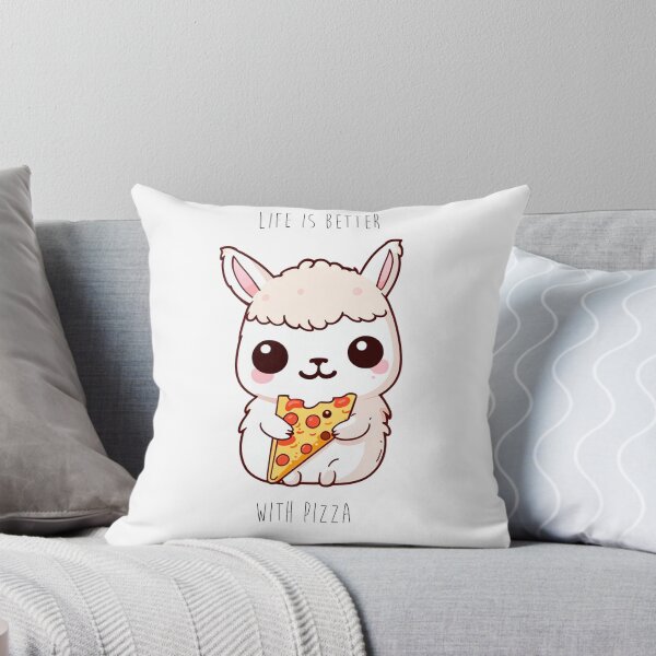 Item preview, Life is Better with Pizza - Cute Llama Funny designed and sold by llamahuaska.