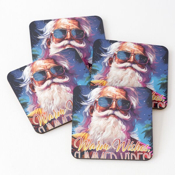 Item preview, Warm Wishes, Summer Vibes! Christmas in July Santa Shades  Xmas Novelty Gift designed and sold by NearlyNow.