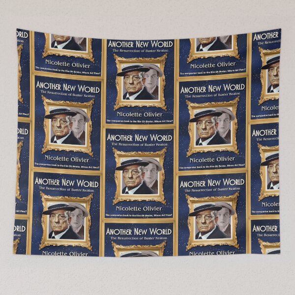 Item preview, Another New World Book Cover ft Ghosts Digital Painting of Buster Keaton by Nicolette Olivier, Single and Repeating Pattern, Choose Your Own Background designed and sold by Nicolette Olivier.