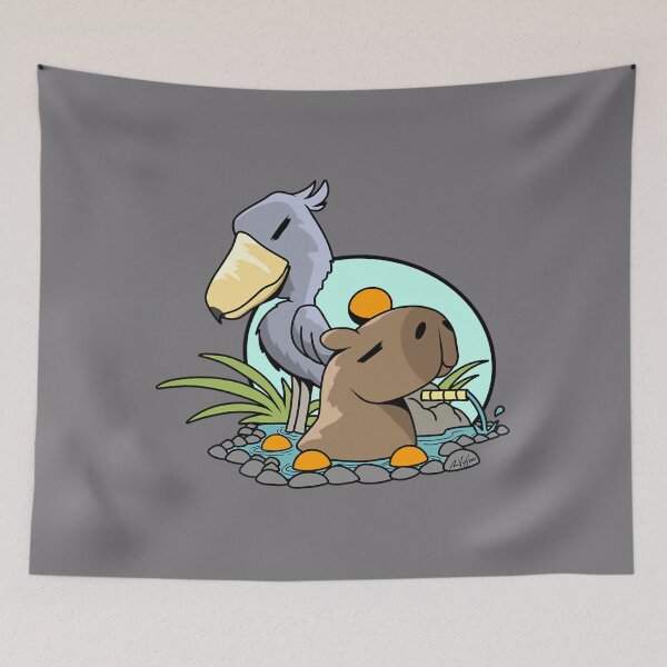 Item preview, Shoebill Stork and Capybara Onsen 	 	 designed and sold by khbmokws89.