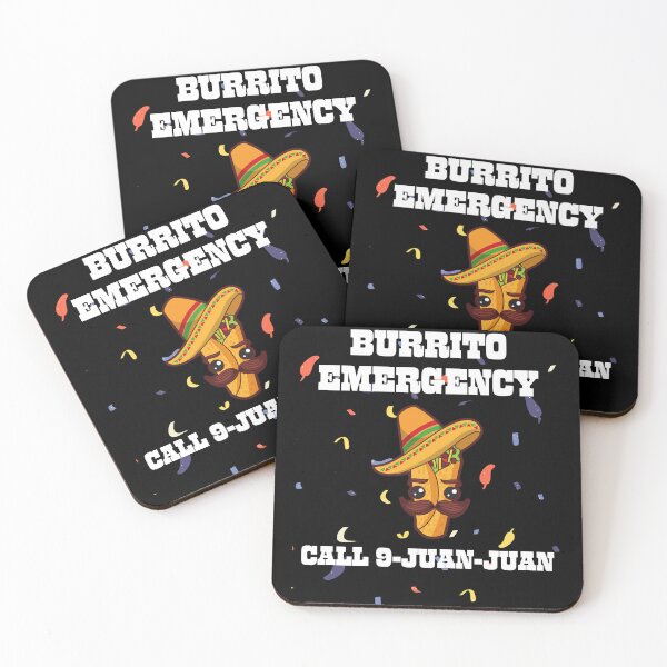 Item preview, Burrito Emergency Call 9 Juan Juan Funny Mexican Food designed and sold by MagicSD Designs.