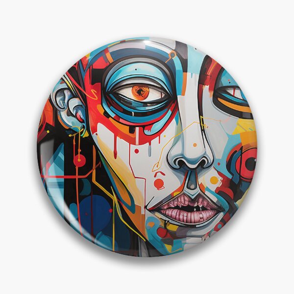 Item preview, Abstract portrait with expressive facial features designed and sold by DigitalArts24.