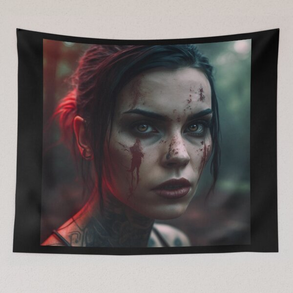 Item preview, Viking Shield Maiden, Barbarian Woman Portrait, Warrior. designed and sold by Xylos247.