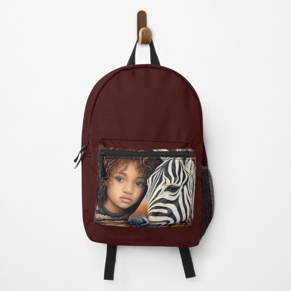 Item preview, Beautiful picture of a child with her Zebra Friend designed and sold by Liljinkzy.