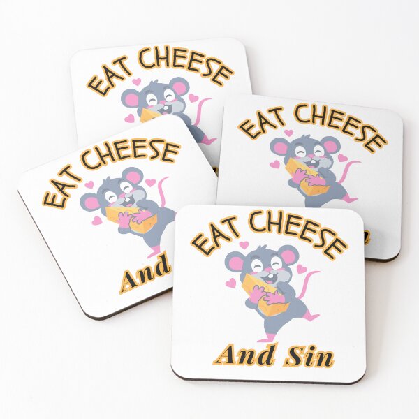 Item preview, eat cheese and sin  cute and fanny  mouse eat cheese designed and sold by fou-design.