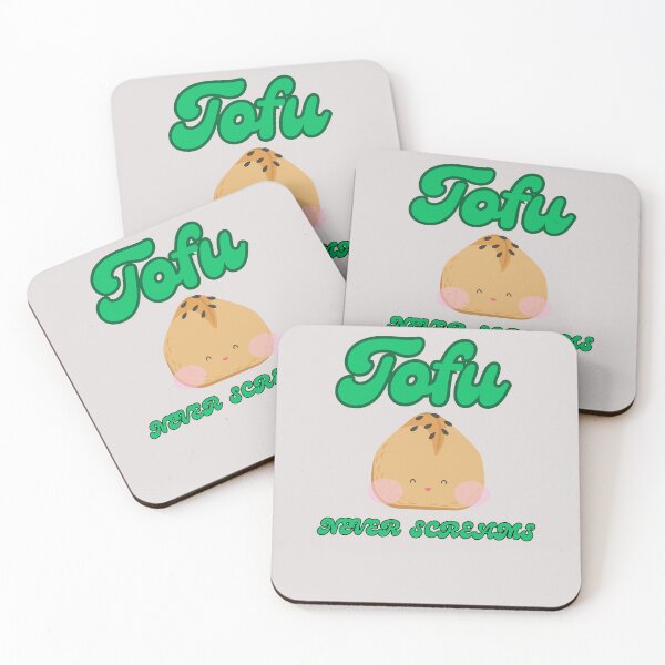 Item preview, TOFU NEVER SCREAMS - Funny Vegetarian Quote   designed and sold by unique things.