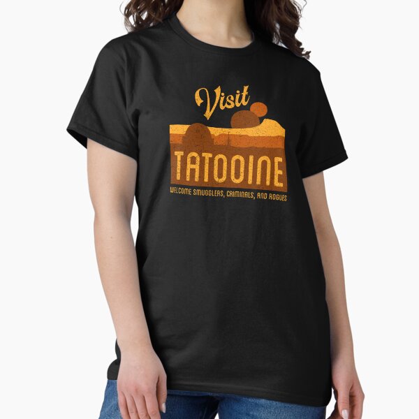 Vista previa del artículo con la obra «Visite Tatooine - Bienvenidos, contrabandistas, delincuentes y pícaros - Angustiados», diseñado y vendido por IfDesignGroup.