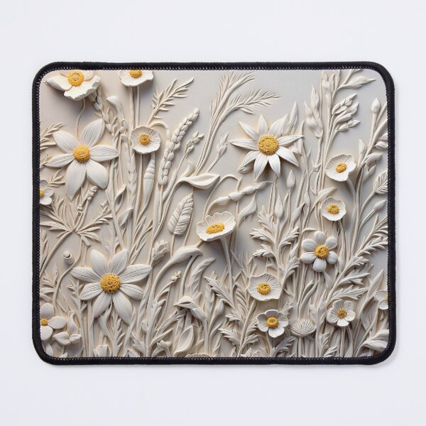 Item preview, 3d wildflowers ivory embossed look  designed and sold by Inktown.