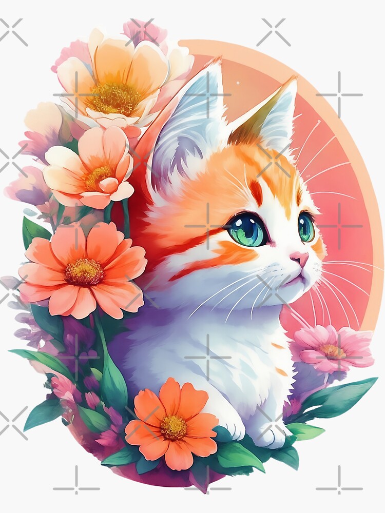 Kawaii Cute Cat Aesthetic Stock Illustration 2346565243