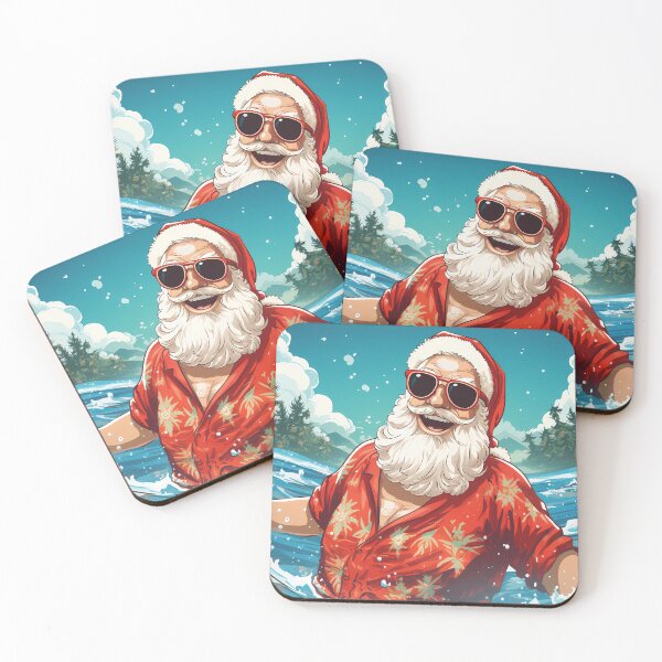 Item preview, Santa Summer Vacation Beach Resort Christmas in July Xmas designed and sold by NearlyNow.