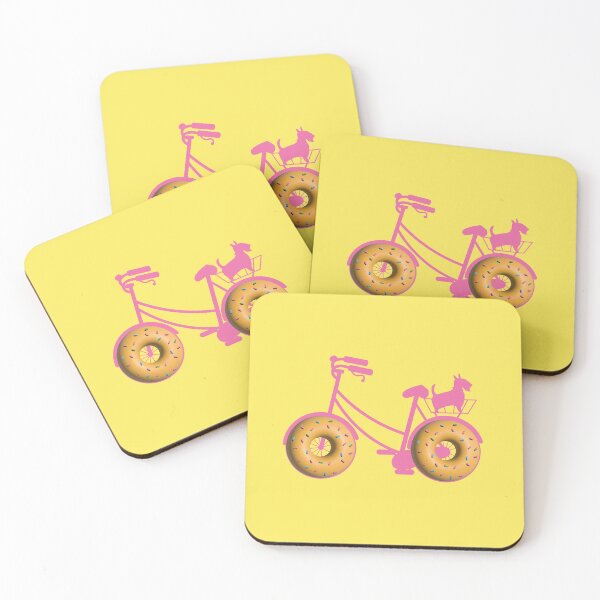 Item preview, Funny pink bike with doughnut-shaped wheels designed and sold by Martapp.