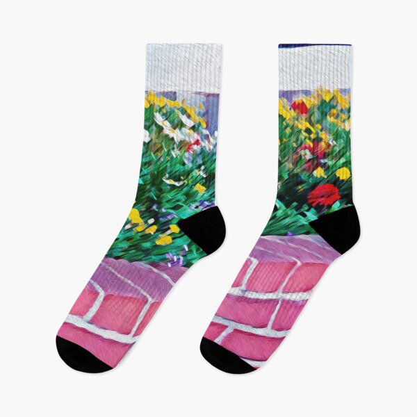 Artikelvorschau, BLUMEN HINTER EINER ZIEGELMAUER von Rolleen entworfen und verkauft von ArtbyRolleen.