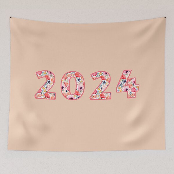 Item preview, Floral Watercolor Numbers 2024 designed and sold by taniasofia.