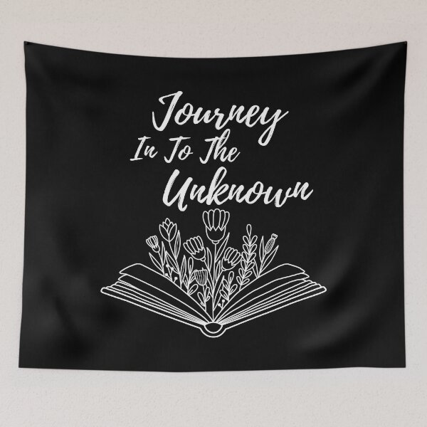 Item preview, Journey In To The Unknown white on Black designed and sold by Katts-Art.
