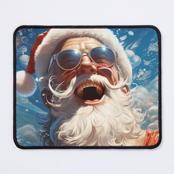 Item preview, Summer Fun Santa Excited Swimming Christmas in July Gift designed and sold by NearlyNow.