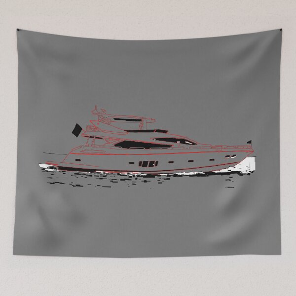 Item preview,  luxury Pleasure Boat motor yacht sea waves designed and sold by 4rpixs.