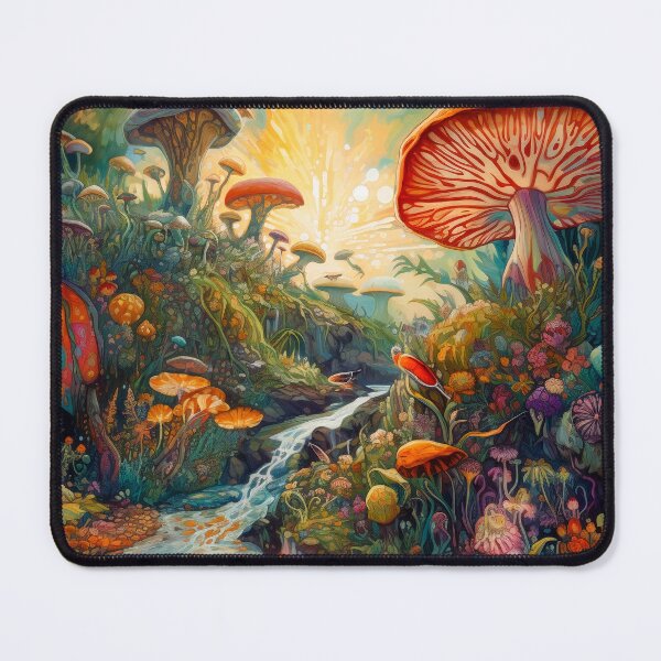 Item preview, Fantasy Grunge Mushroom Landscape Sticker designed and sold by Art.Fusion.Studio.