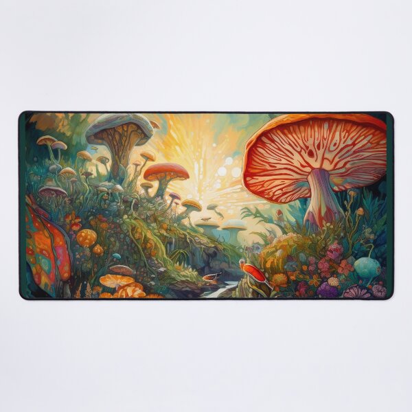 Item preview, Fantasy Grunge Mushroom Landscape Sticker designed and sold by Art.Fusion.Studio.