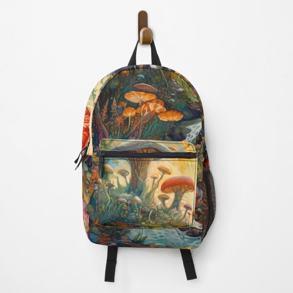 Item preview, Fantasy Grunge Mushroom Landscape Sticker designed and sold by Art.Fusion.Studio.