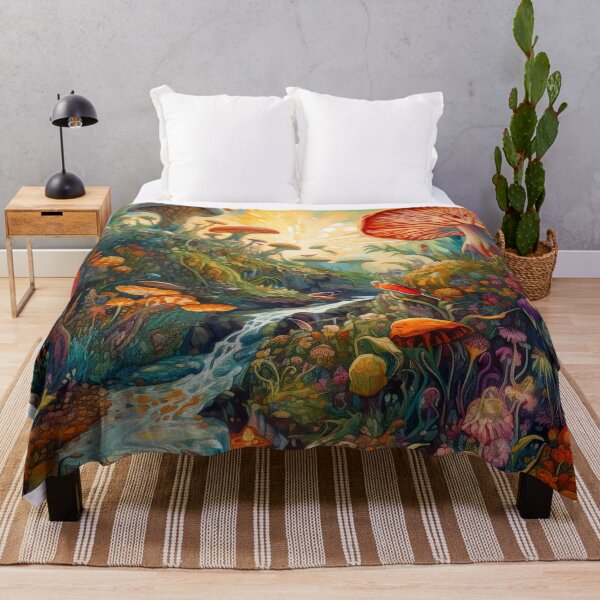 Item preview, Fantasy Grunge Mushroom Landscape Sticker designed and sold by Art.Fusion.Studio.