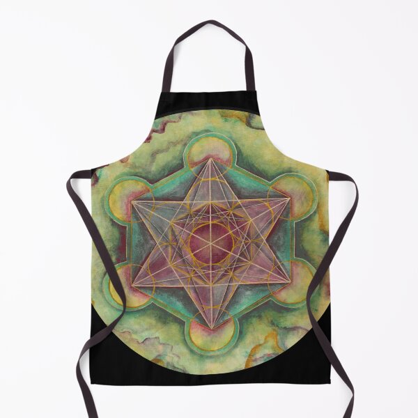 Metatron's Cube Sacred Geometry Painting Apron