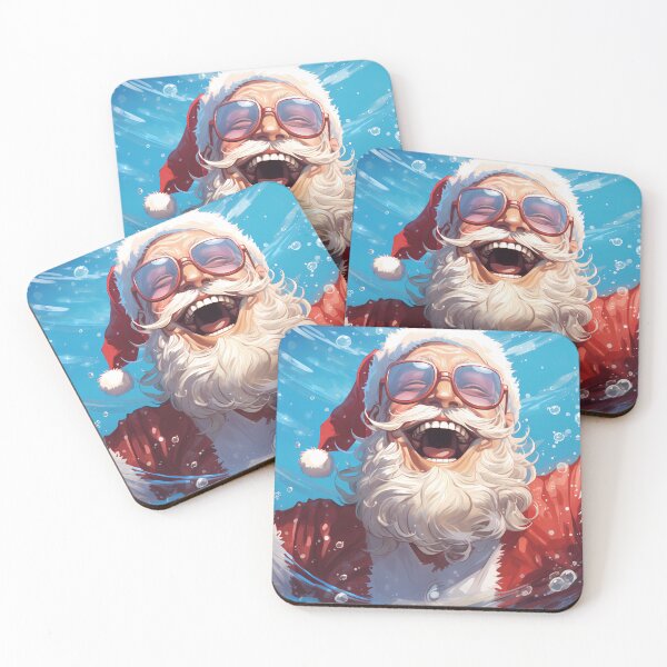 Item preview, Happy Santa Ocean Pool Swimming Christmas in July Xmas Gift designed and sold by NearlyNow.