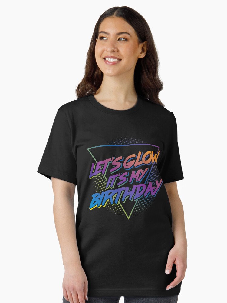 Thumbnail 2 of 7, Essential T-Shirt, Let's Glow It's My Birthday - Retro Birthday Gift designed and sold by yeoys.