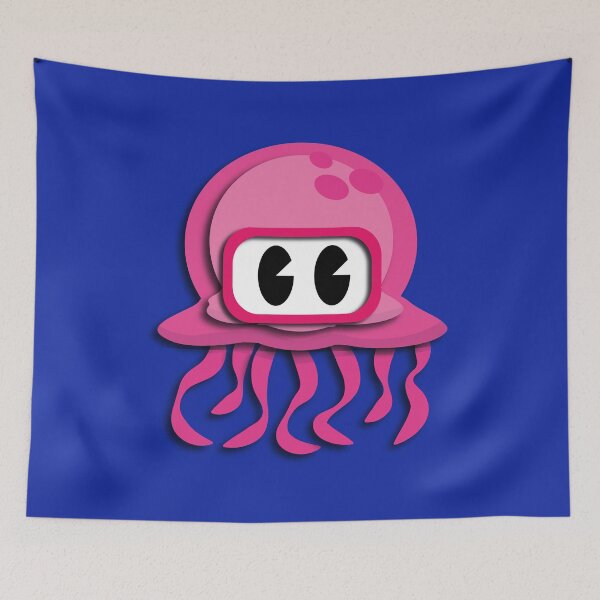 Item preview, Cartoon style jellyfish with papercut effect designed and sold by LuisAl1600.