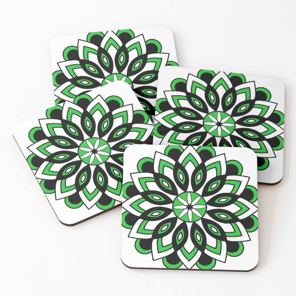 Item preview, Green White Black Mandala designed and sold by Sun-Soles.