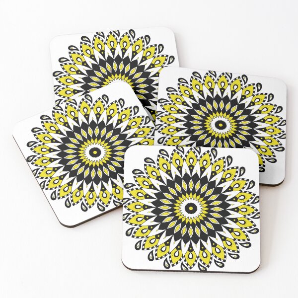 Item preview, Yellow White Black Mandala designed and sold by Sun-Soles.