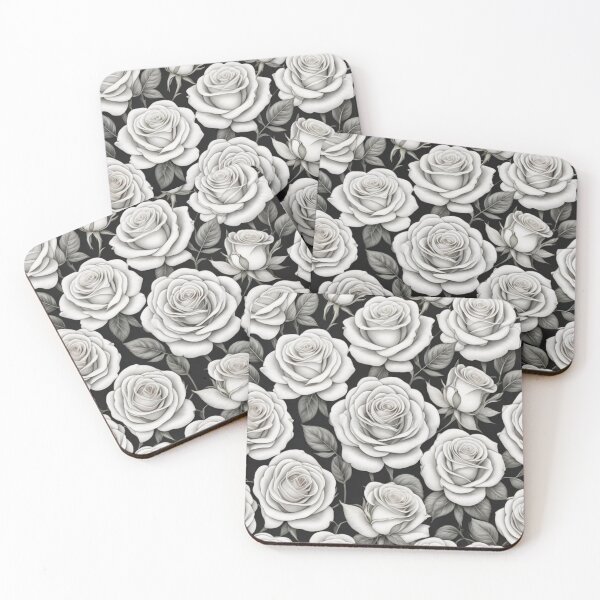 Item preview, "Hand Drawn" White Roses designed and sold by Sun-Soles.