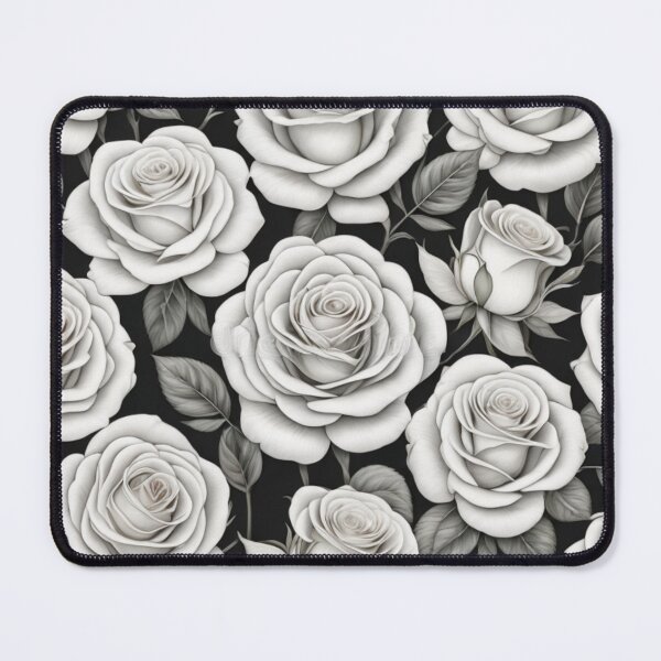 Item preview, "Hand Drawn" White Roses designed and sold by Sun-Soles.
