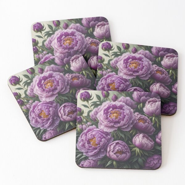 Item preview, Purple Peonies designed and sold by Sun-Soles.