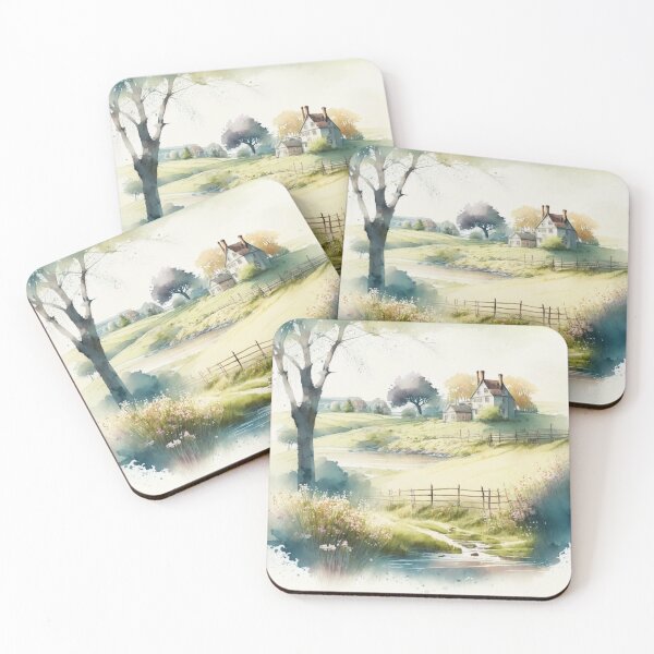 Item preview, English Countryside View, Cottage, Nature, River designed and sold by xxxEviexxx.
