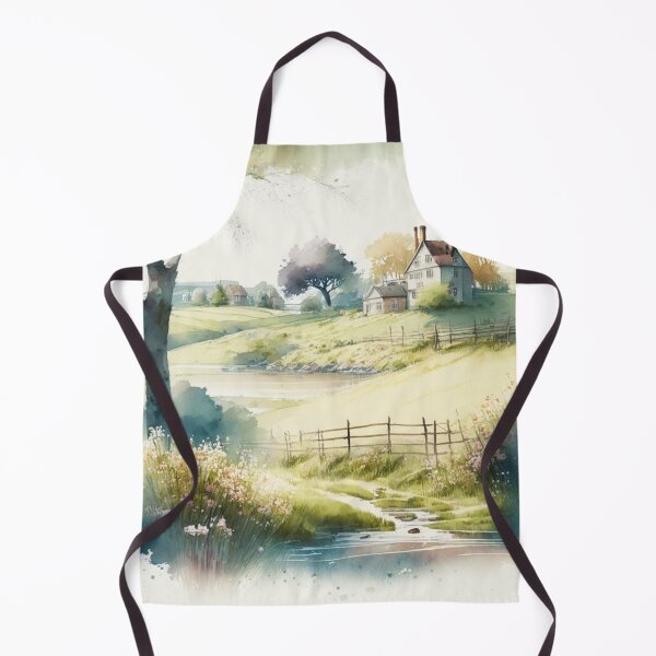Item preview, English Countryside View, Cottage, Nature, River designed and sold by xxxEviexxx.