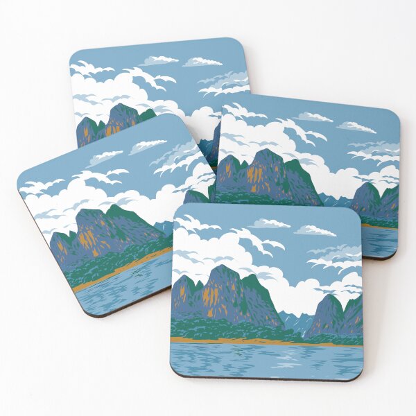 Item preview, Li River or Li Jiang in Northwestern Guangxi China WPA Art Deco Poster  designed and sold by patrimonio.