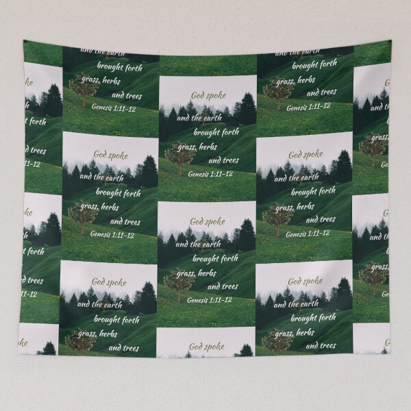 Item preview, Third day of Creation ~ Part 2 grass plants trees Genesis 1:11-12 designed and sold by RhondaCGoins.