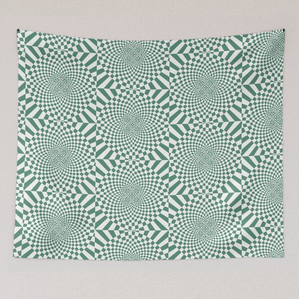 Item preview, Checker Board Mosaic - green & white designed and sold by CeriLodge.