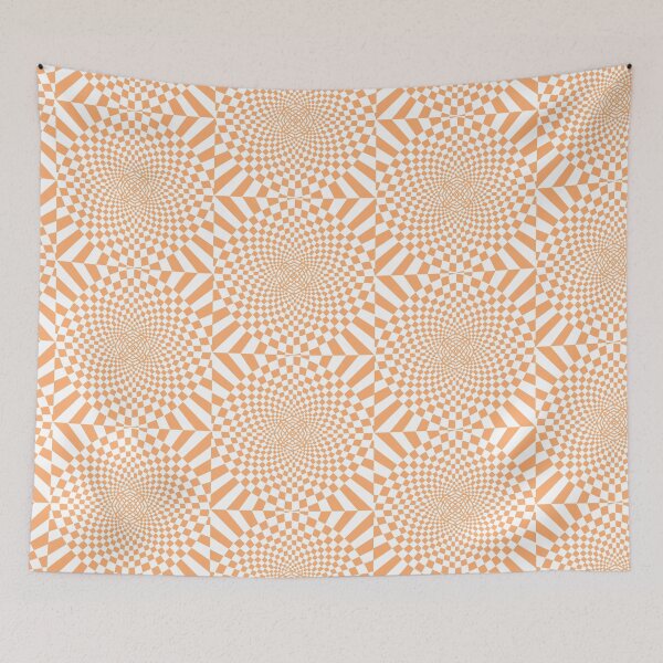 Item preview, Checker Board Mosaic - orange & white designed and sold by CeriLodge.