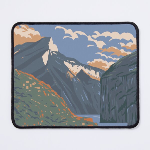 Item preview, Three Gorges Scenic Area on Yangtze River in Hubei and Chongqingi China WPA Art Deco Poster designed and sold by patrimonio.
