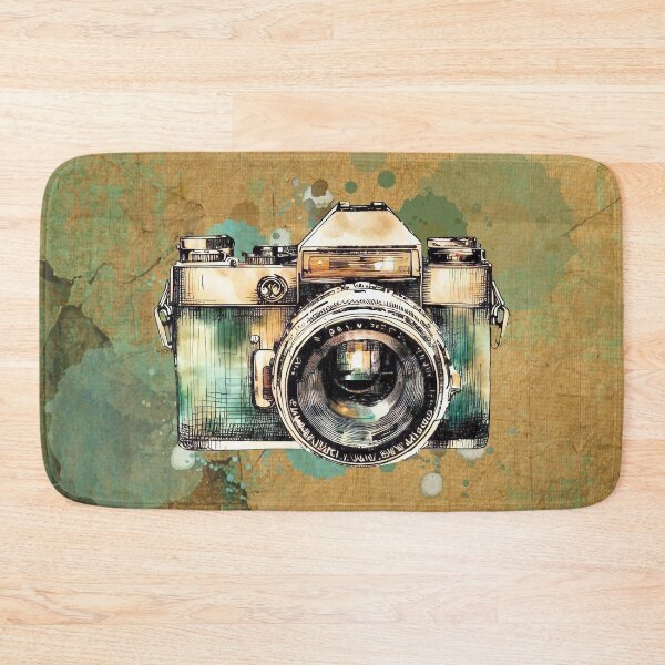 Item preview, Retro 35mm Camera Drawing designed and sold by Retro Art Factory.