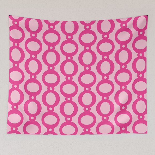 Item preview, Retro Chain Belt Pattern Hot Pink on Pink designed and sold by tonymagnerart.